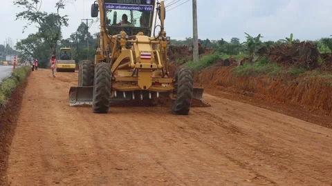 Road roller Stock Footage 134115859