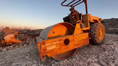 Road roller Stock Footage 167858072