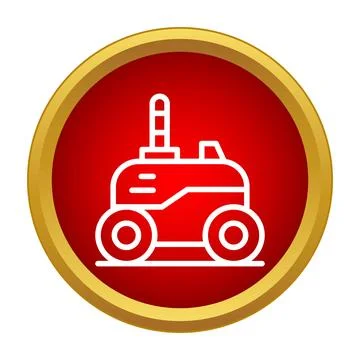 Road roller icon illustrating construction and heavy equipment 库存插图