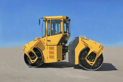 Road  roller Foto stock