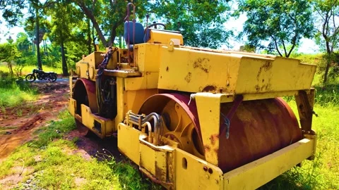 Road Roller - Revealing Shot Stock-Footage 263884857