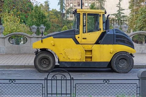 Road roller street Stock Photos