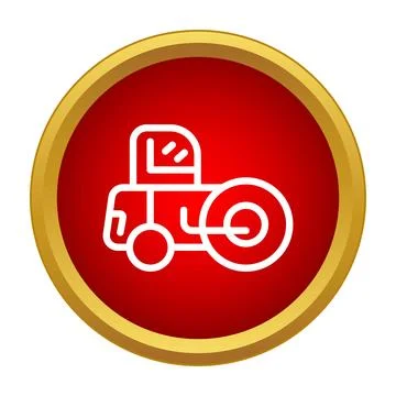 Road roller vehicle icon representing construction machinery 库存插图