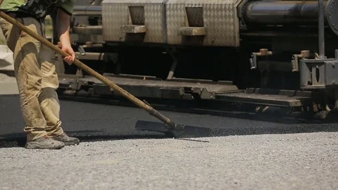 Road Roller Working On Road Stock-Footage 78775716