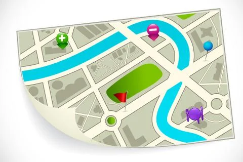 Road Route Map Illustrazione stock