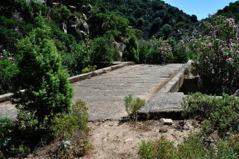 Road ruins Foto stock