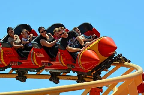 Road runner roller coaster movie world gold coast australia Stock Photos