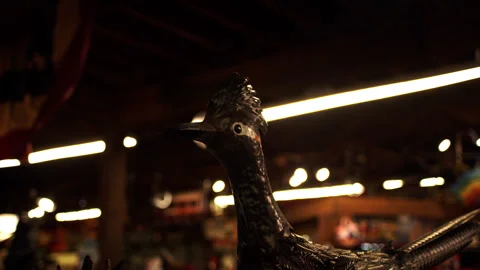 Road Runner sculpture  in Cloud Croft Stockbeeldmateriaal 154279064