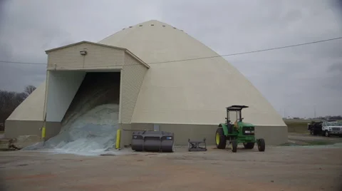Road Salt Storage Building Stock Footage 58359859