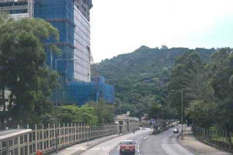 The road scape of Shun Lee Tsuen Road , hk May 26 2023 Stock Photos