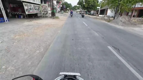 Road scene in Pati District, Central Java, Indonesia Stock Footage 335451271