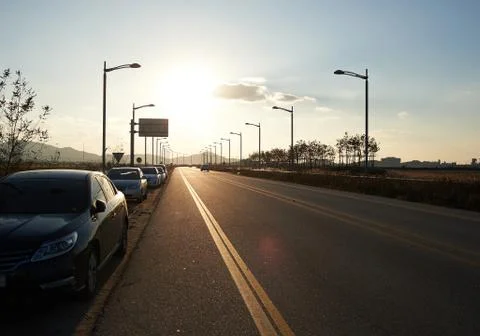 Road scene Foto stock