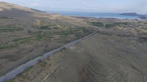 The road to the sea 스톡 동영상 83169180