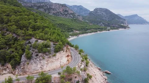Road by the sea Stock Footage 220806289
