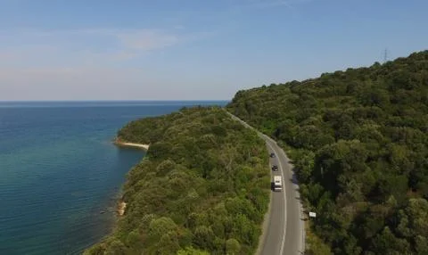 Road by the sea Stock Photos