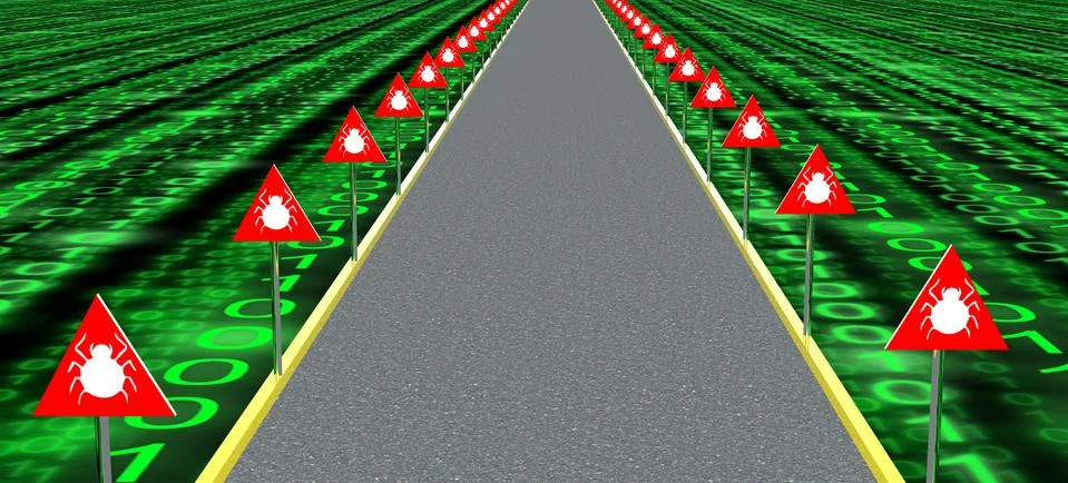 Road to security is buggy Stock Illustration