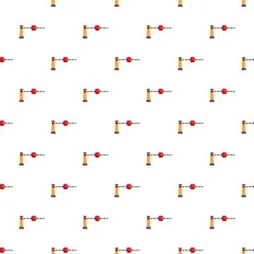 Road security stop sign barrier gate seamless pattern Stockillustratie
