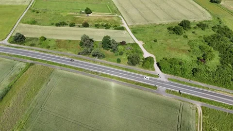 A road seen from the air Stock Footage 285926665