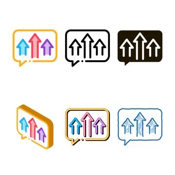 Road selection styles icon vector outline Иллюстрация