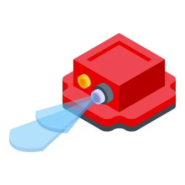 Road sensor projector icon isometric vector. Car drive Stock Illustration