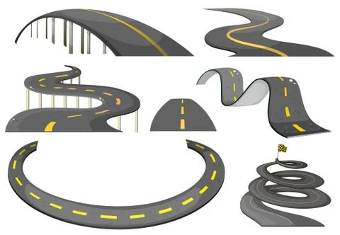 Road set Stock Illustration