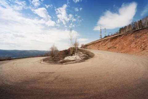 Road sharp curve Stock Photos