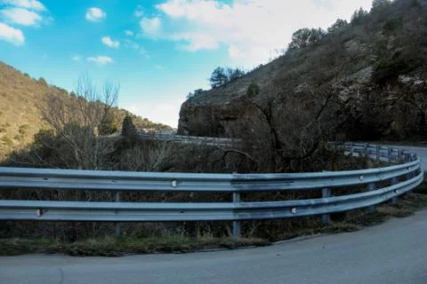 The road with sharp turns. Stock Photos