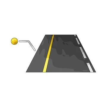 Road shoulder illustration Stock Illustration