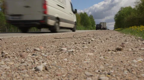 Road side closeup Stock Footage 38633265