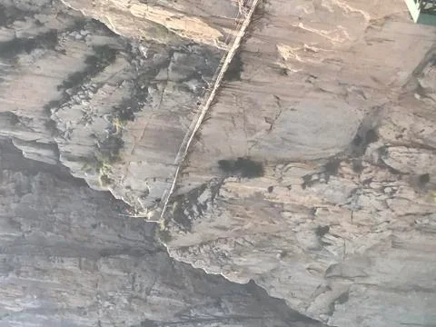 Road on a side of a mountain Stock Photos