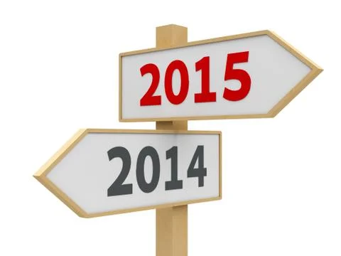 Road sign 2015 Stock Illustration