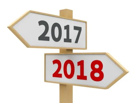Road sign 2018 Illustrazione stock