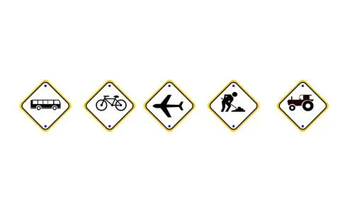 Road-sign-6 Stock Illustration