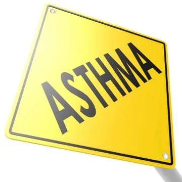 Road sign with asthma 스톡 일러스트