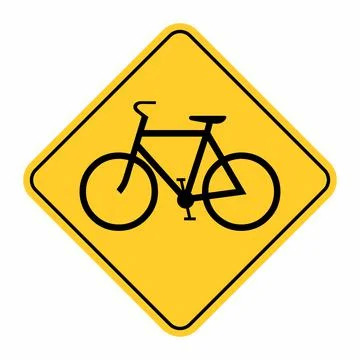 Road sign for bicycle Stock Illustration