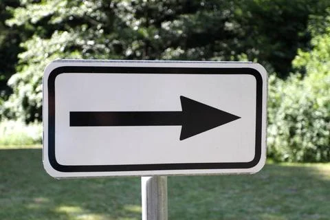 Road sign Black pointer as road sing for right way Copyright: xZoonar.com/... Stockfoto's