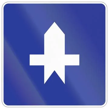 Road sign in China - Priority intersection 스톡 일러스트