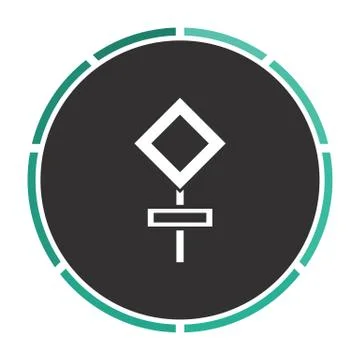 Road sign computer symbol Stock Illustration