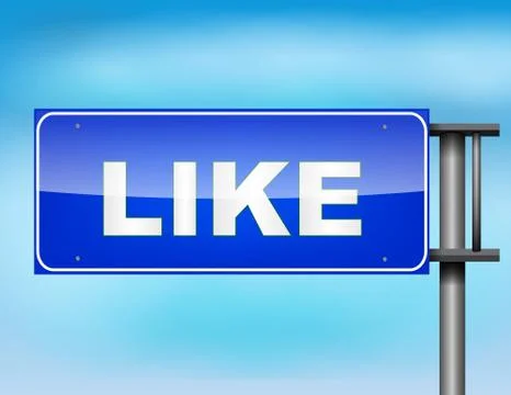 Like road sign concept Illustrazione stock