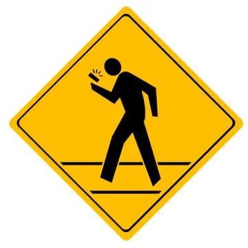 Road sign crosswalk. Stock Illustration