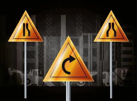 Road sign design Stock Illustration