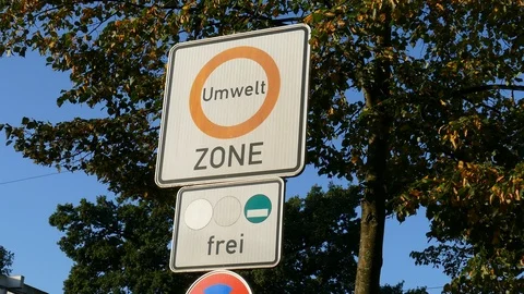 Road sign environmental zone, Germany Stock Footage 117036066