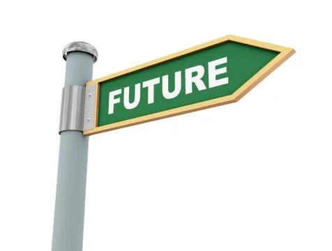 Road sign future Stock Illustration