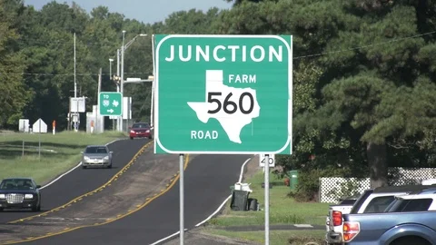 Road sign in Hooks, TX Stock Footage 94871883