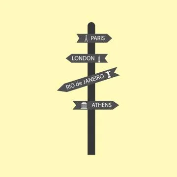Road Sign Icon Illustrazione stock