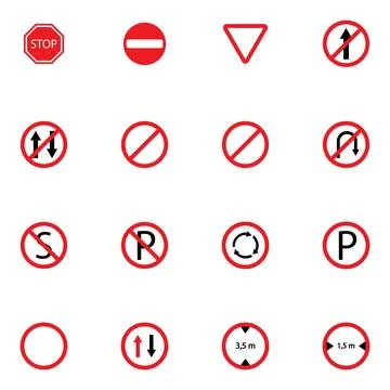 Road sign icon vector Stock Illustration