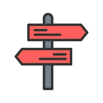 Road Sign icon vector image. Stock Illustration