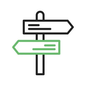 Road Sign icon vector image. Illustrazione stock