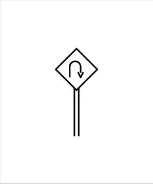 Road sign icon,vector best line icon. Stock Illustration