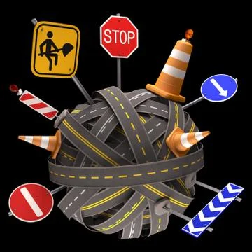 Road Sign Stock Illustration